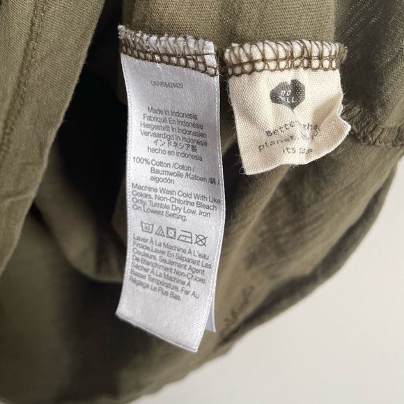 Madewell Olive Green V-Neck Tee - Picture 6 of 7